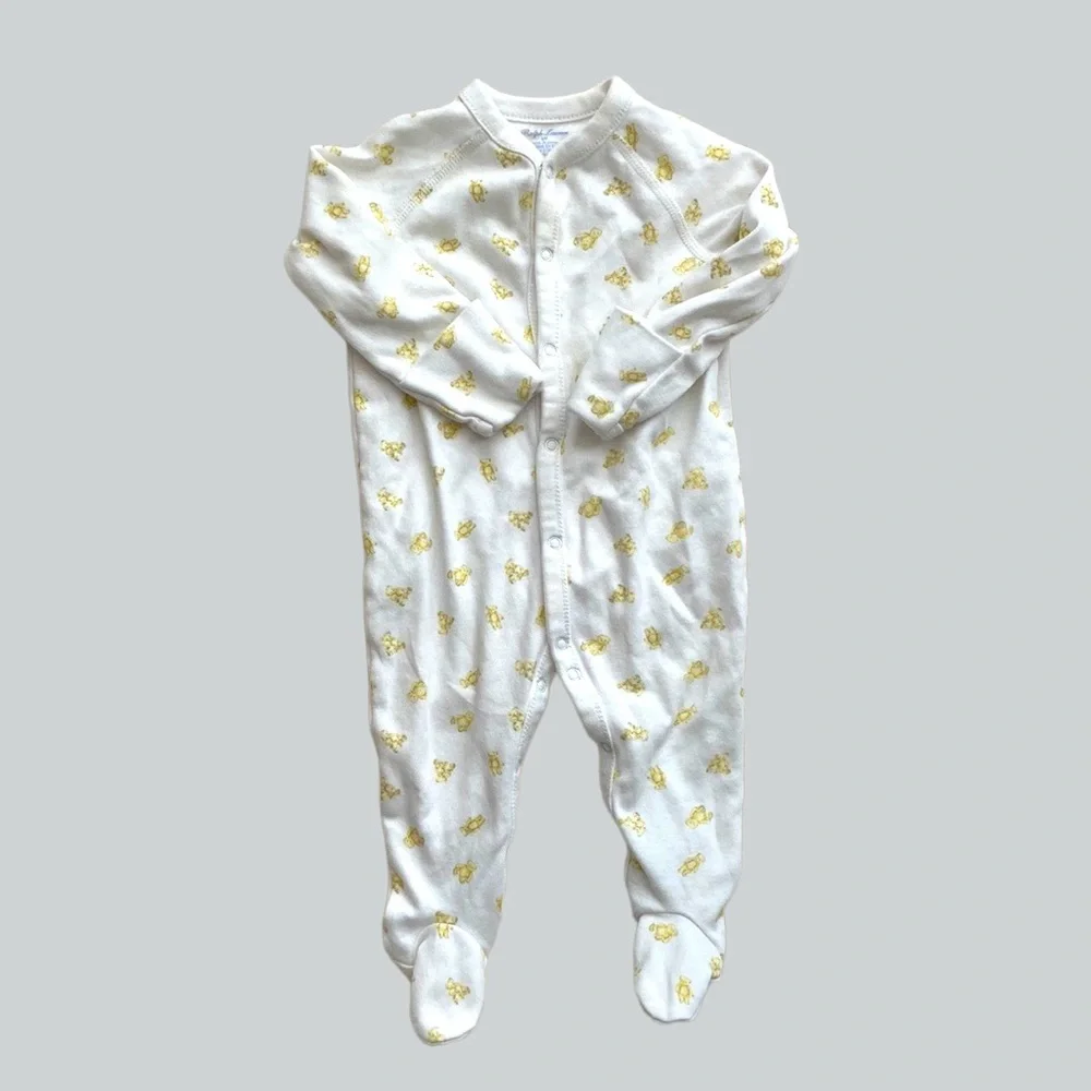 Ralph Lauren Bear Snap Pajama Sleeper